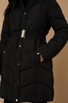 Wallis Tall Longline Belted Fitted Padded Coat thumbnail 4