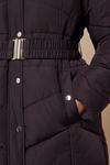 Wallis Longline Belted Fitted Padded Coat thumbnail 4