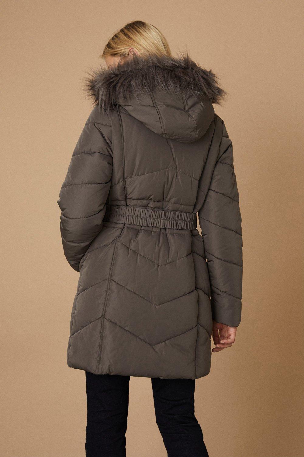 Wallis mink hotsell padded coat