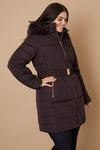 Wallis Curve Longline Fitted Padded Coat thumbnail 2