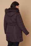 Wallis Curve Longline Fitted Padded Coat thumbnail 3