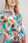 Wallis Satin Abstract Tie Waist Shirt Dress thumbnail 4