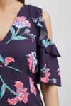 Wallis Tall Floral Printed Cold Shoulder Dress thumbnail 4