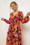 Wallis Tall Floral Printed Ruffle Front Maxi Dress thumbnail 2