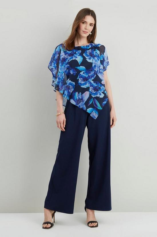 Wallis Tall Pink And Blue Floral Jumpsuit 1