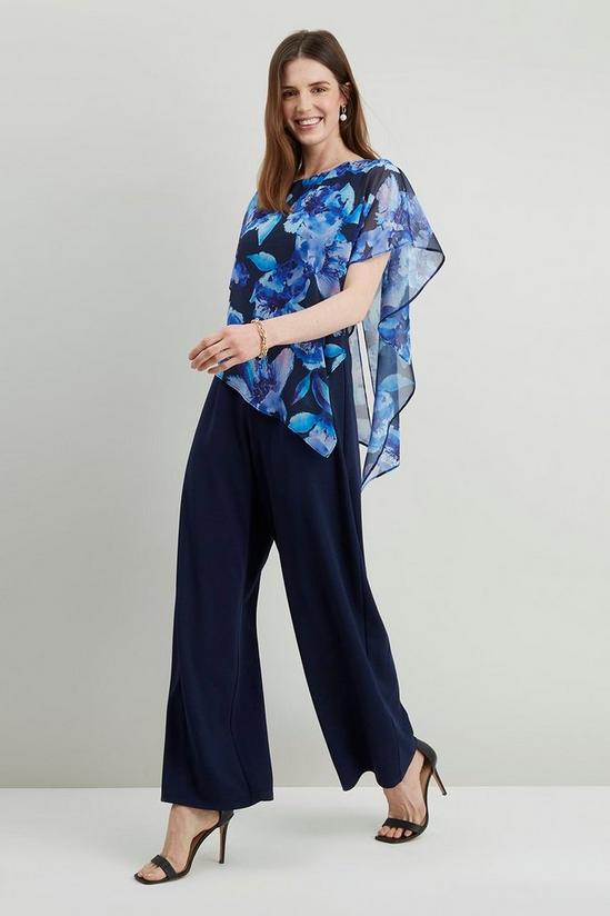 Wallis Tall Pink And Blue Floral Jumpsuit 2