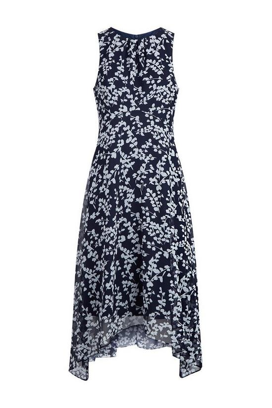Wallis Petite Navy Printed Fit And Flare Dress 5