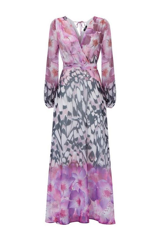 Wallis Pink Butterfly Border Print Dress 4