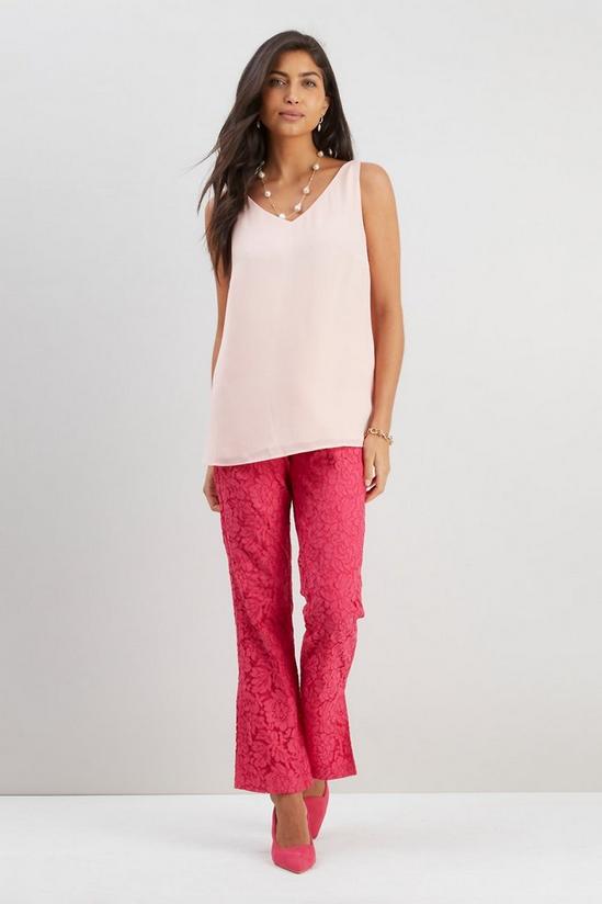 Wallis Pink Lace Suit Flare Trousers 1
