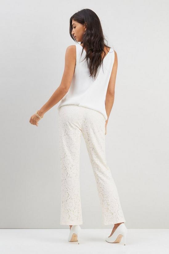 Wallis Ivory Lace Suit Flare Trousers 3