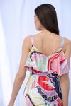 Wallis Colourful Abstract Frill Midi Dress thumbnail 4