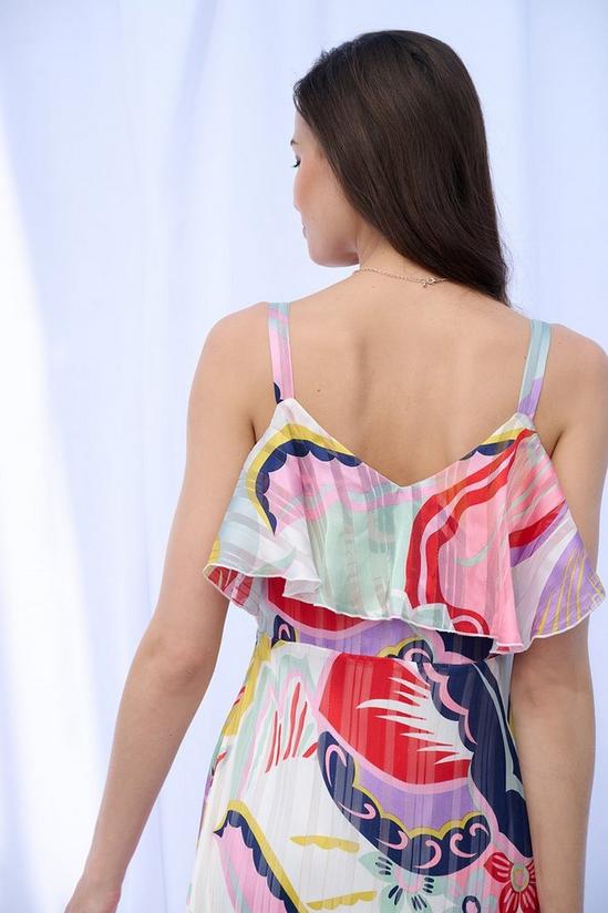 Wallis Colourful Abstract Frill Midi Dress 4