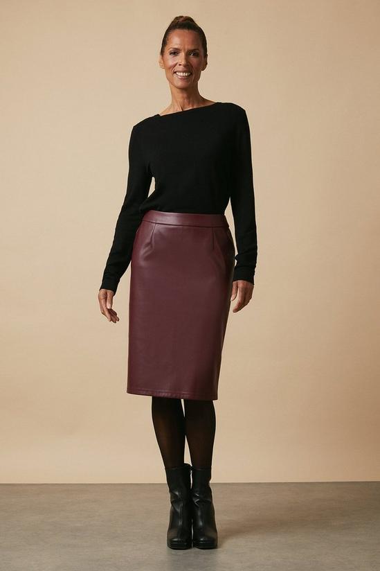 Wallis Faux Leather Pencil Skirt 1