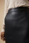 Wallis Black Faux Leather Pencil Skirt thumbnail 4