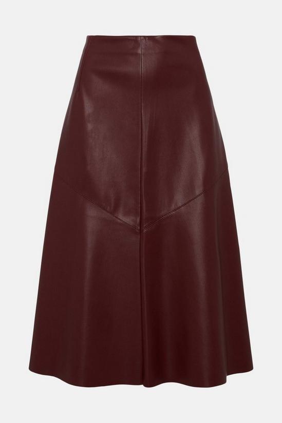 Wallis Tall Faux Leather A Line Skirt 5