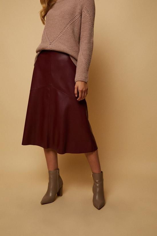 Wallis Faux Leather A Line Skirt 2