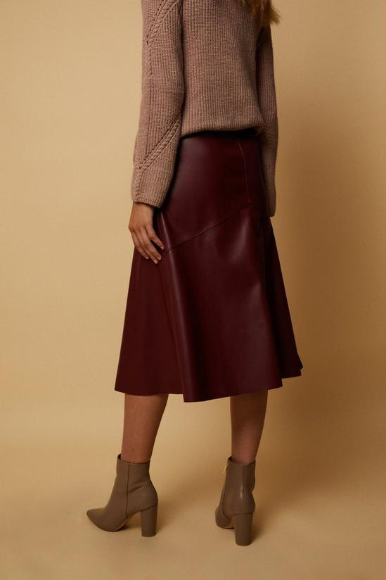 Wallis Faux Leather A Line Skirt 3