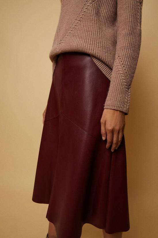 Wallis Faux Leather A Line Skirt 4