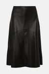 Wallis Black Faux Leather A Line Skirt thumbnail 5
