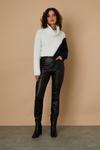 Wallis Tall Black Faux Leather Jeans thumbnail 1