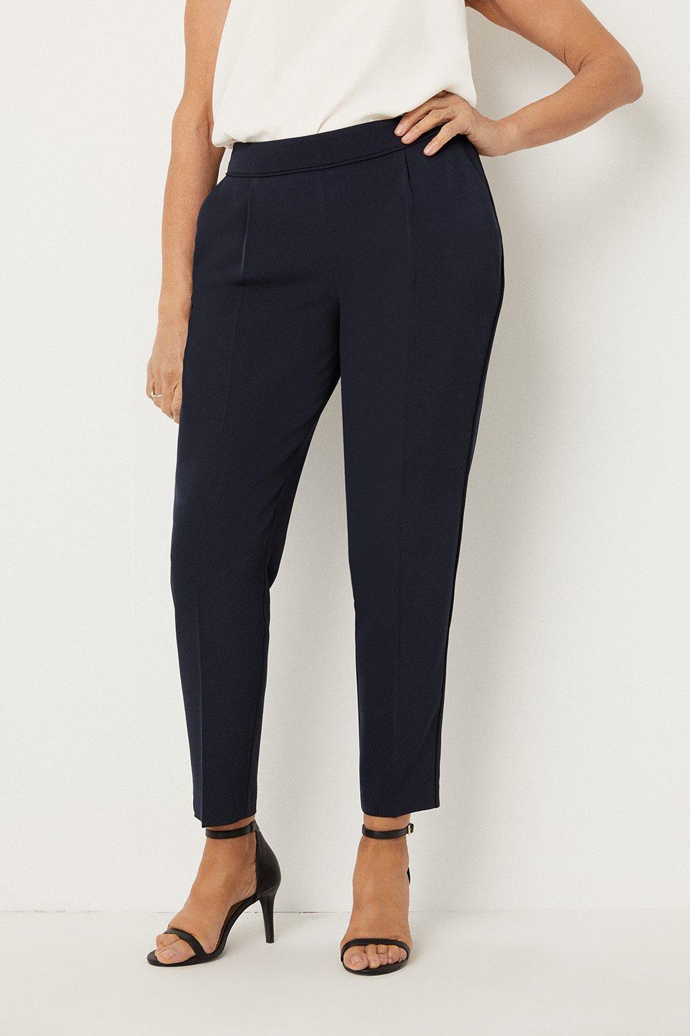 Womens Petite Pull On Trousers