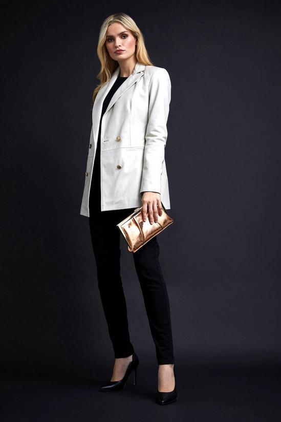 Wallis Cream Leather Suit Blazer 2