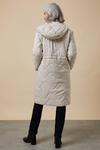 Wallis Drawcord Waist Hooded Quilted Coat thumbnail 3