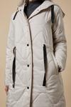 Wallis Drawcord Waist Hooded Quilted Coat thumbnail 4