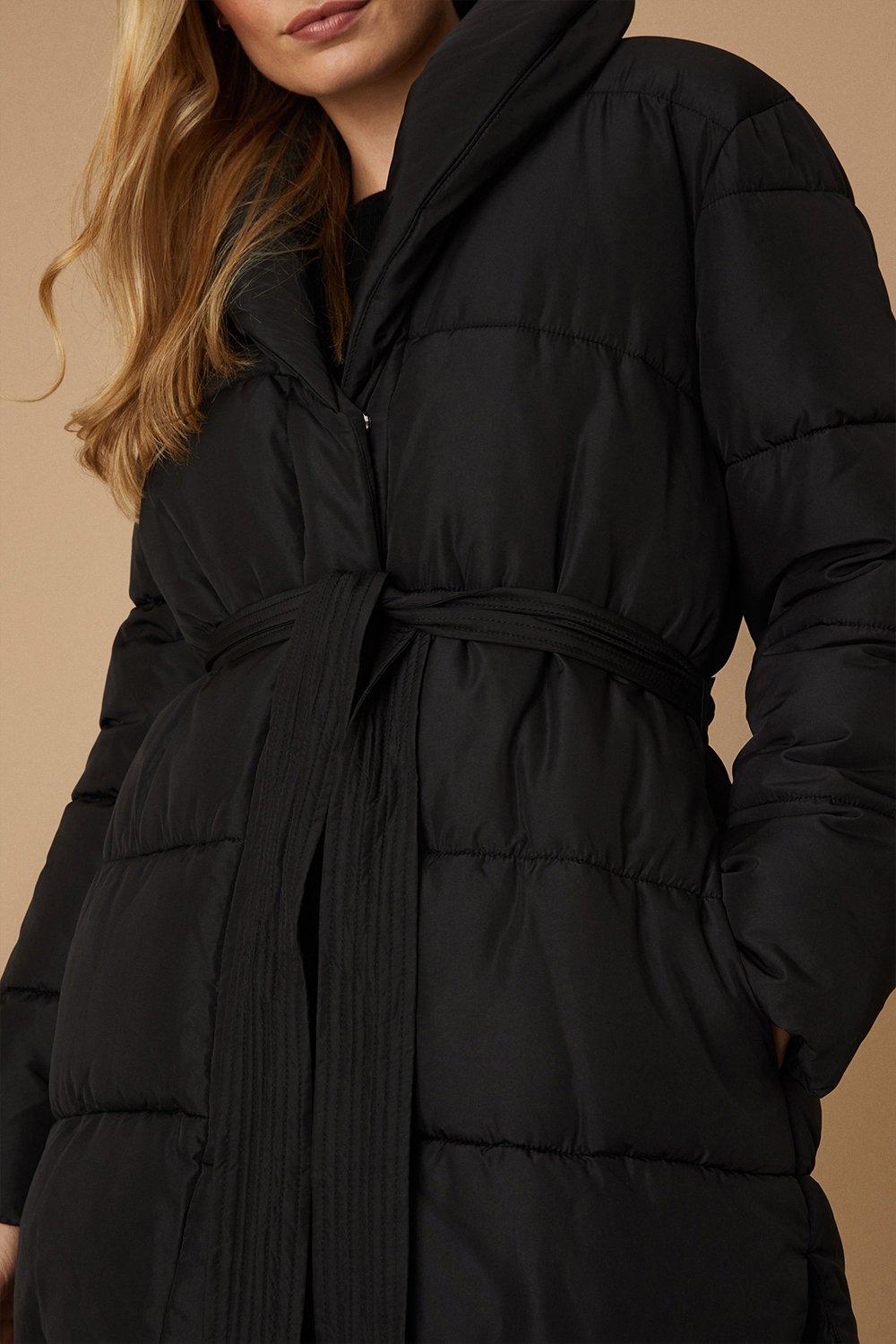 Wallis black padded on sale coat