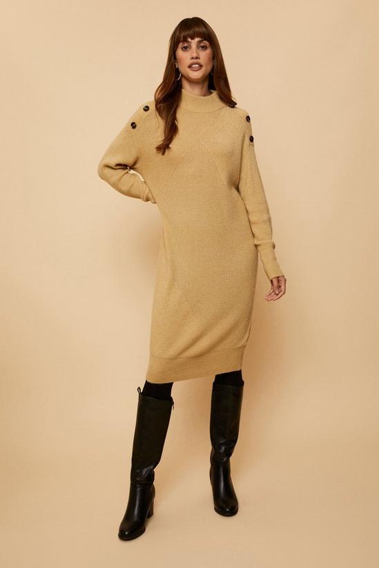 Wallis Ribbed High Neck Knitted Dress 2