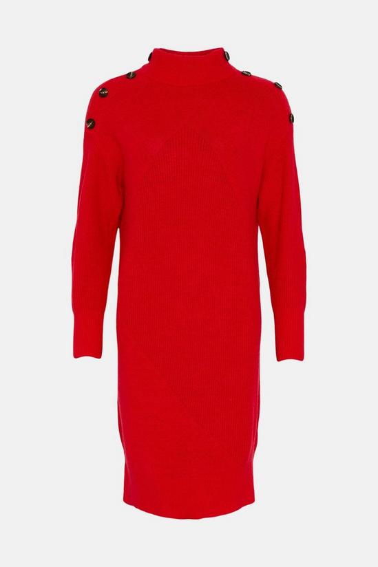 Wallis Ribbed High Neck Knitted Dress 5