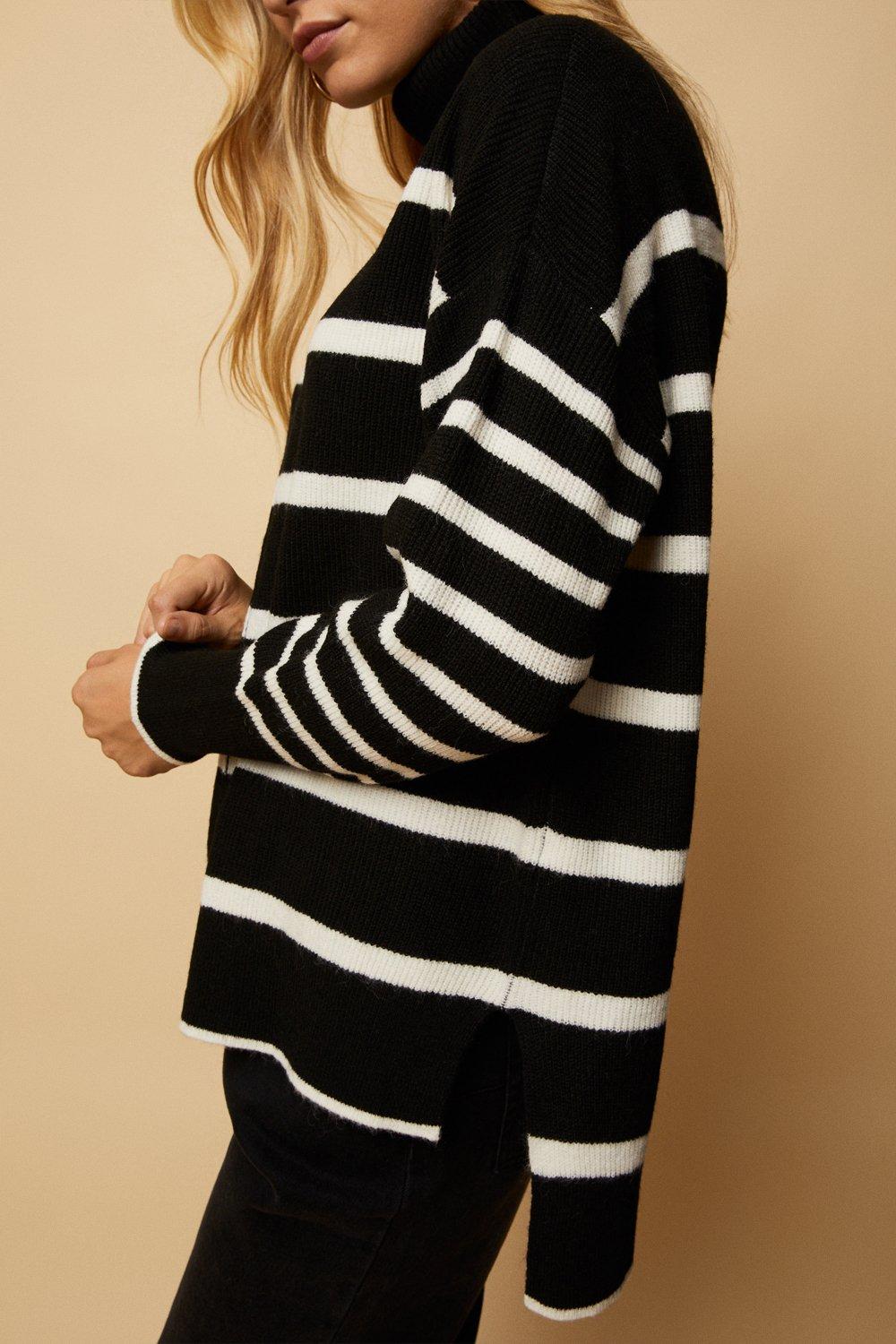 Black striped outlet jumper