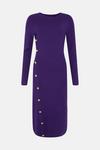 Wallis Tall Purple Button Detail Knitted Dress thumbnail 5