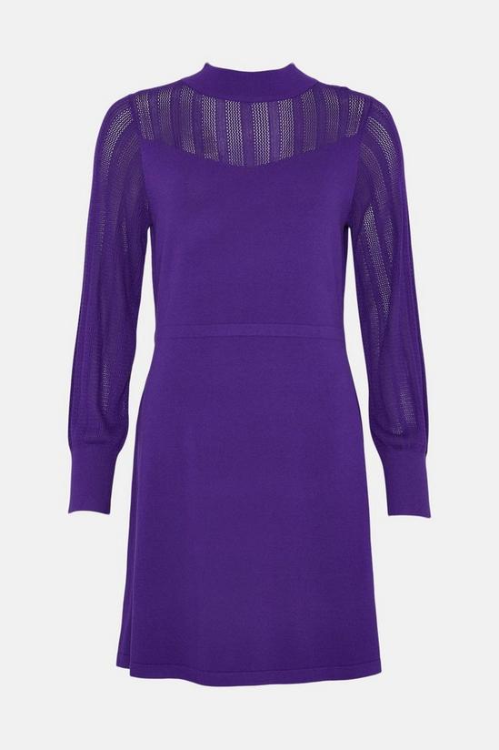 Wallis Petite Purple Pointelle Swing Dress 5