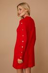 Wallis Petite red Button Detail Funnel Knitted Tunic thumbnail 3