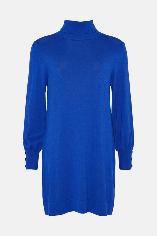 Wallis Petite Blue Roll Neck knitted Dress 5