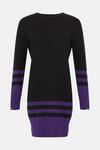 Wallis Purple Contrast Stripe Hem Zip Sleeve Dress thumbnail 5