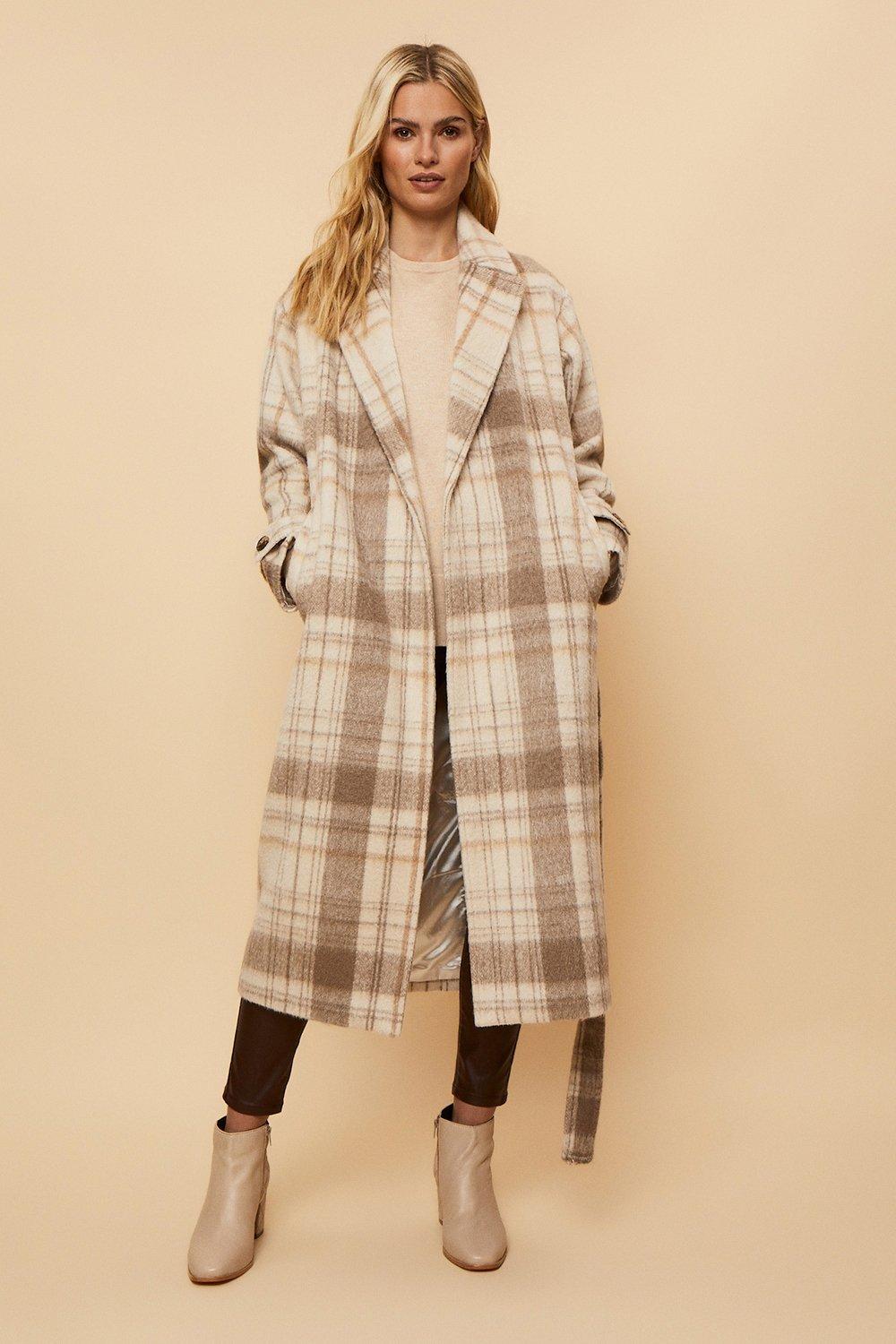 Beige check clearance jacket