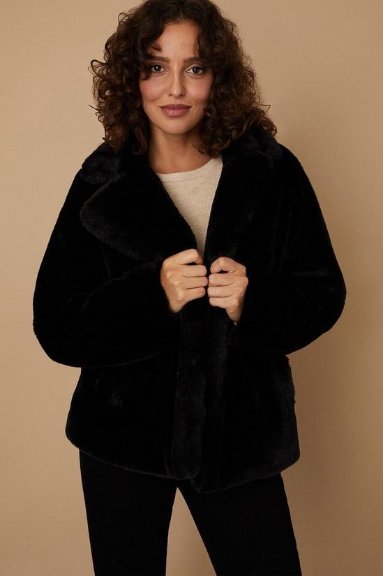 Wallis Faux Fur Plush Short Coat 1