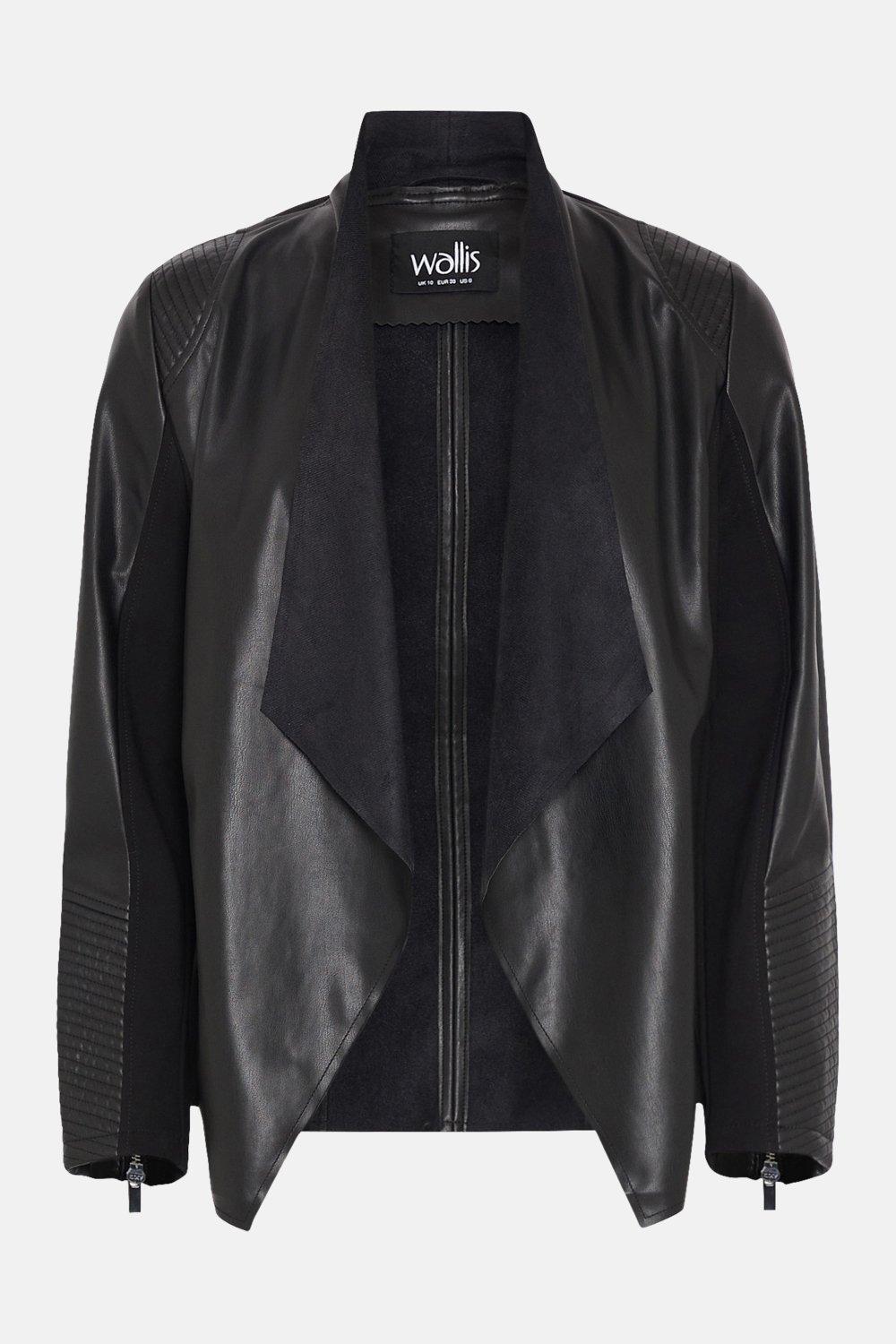 Faux leather on sale waterfall jacket uk