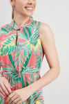 Wallis Coral Palm Halter Neck Dress thumbnail 4