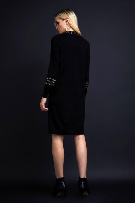 Wallis Black Hotfix Cable Embellished Tunic Dress 3