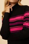 Wallis Purple Block Stripe Polo Knitted Dress thumbnail 4