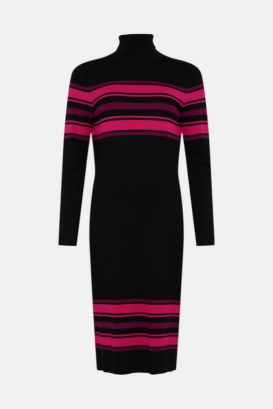 Wallis Purple Block Stripe Polo Knitted Dress 5