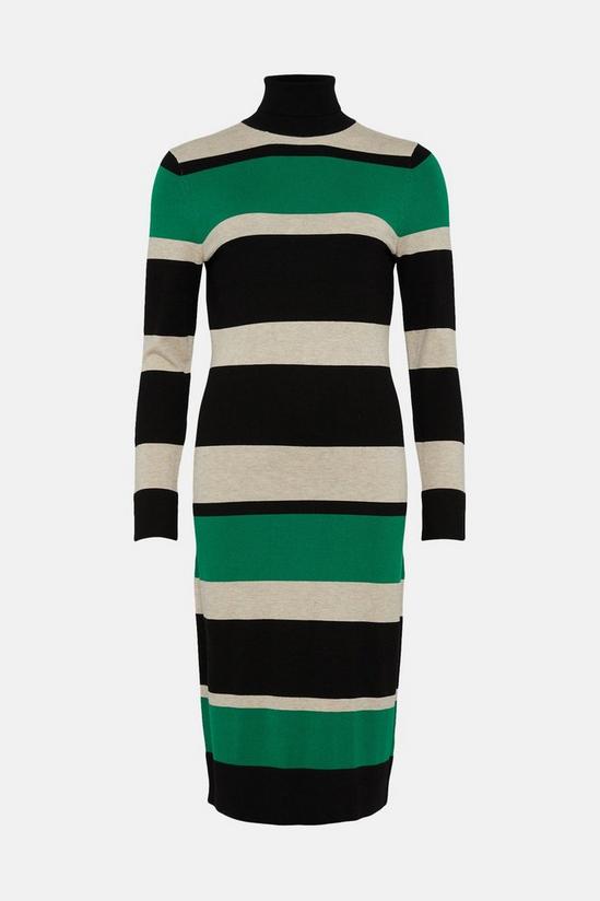 Wallis Multi Stripe Polo Neck Knitted Dress 5
