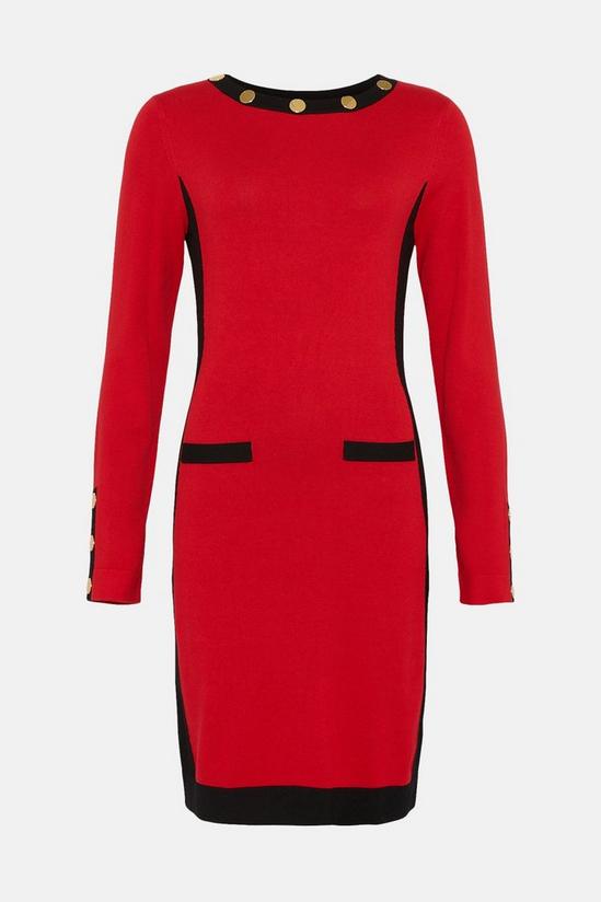 Wallis Tall Red Stud Trimmed Block Dress 5