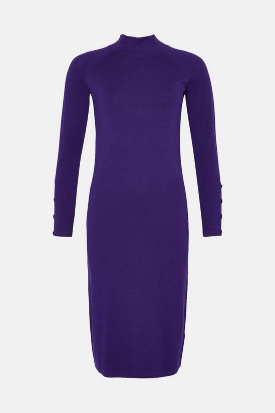Wallis Petite Purple Knitted Funnel Neck Dress 5