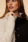 Wallis Cable knit Pearl Front Contrast Jumper thumbnail 4