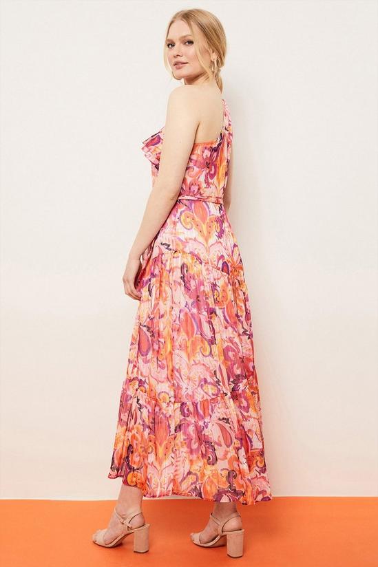 Wallis Petite Pink Abstract One Shoulder Maxi Dress 3
