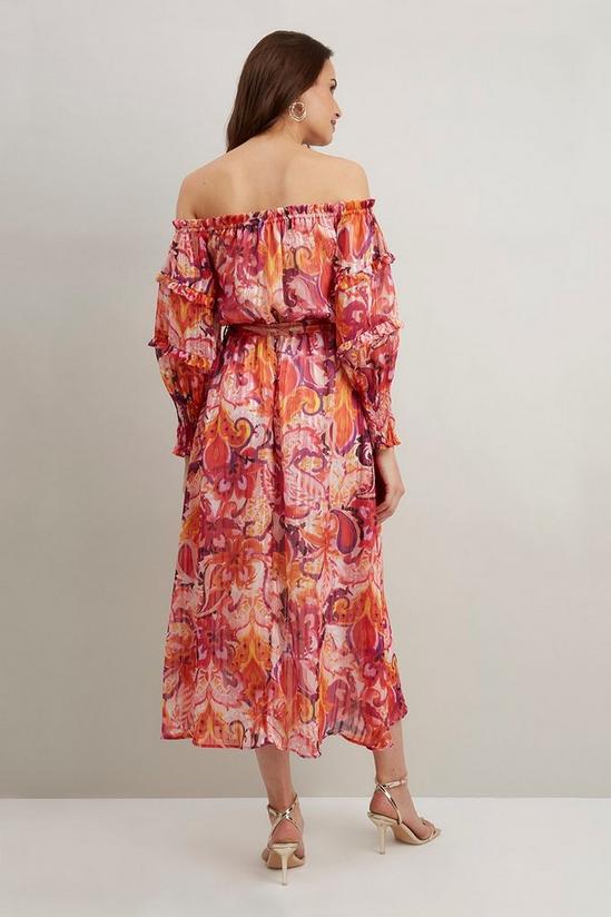 Wallis Pink Abstract Off Shoulder Dress 2
